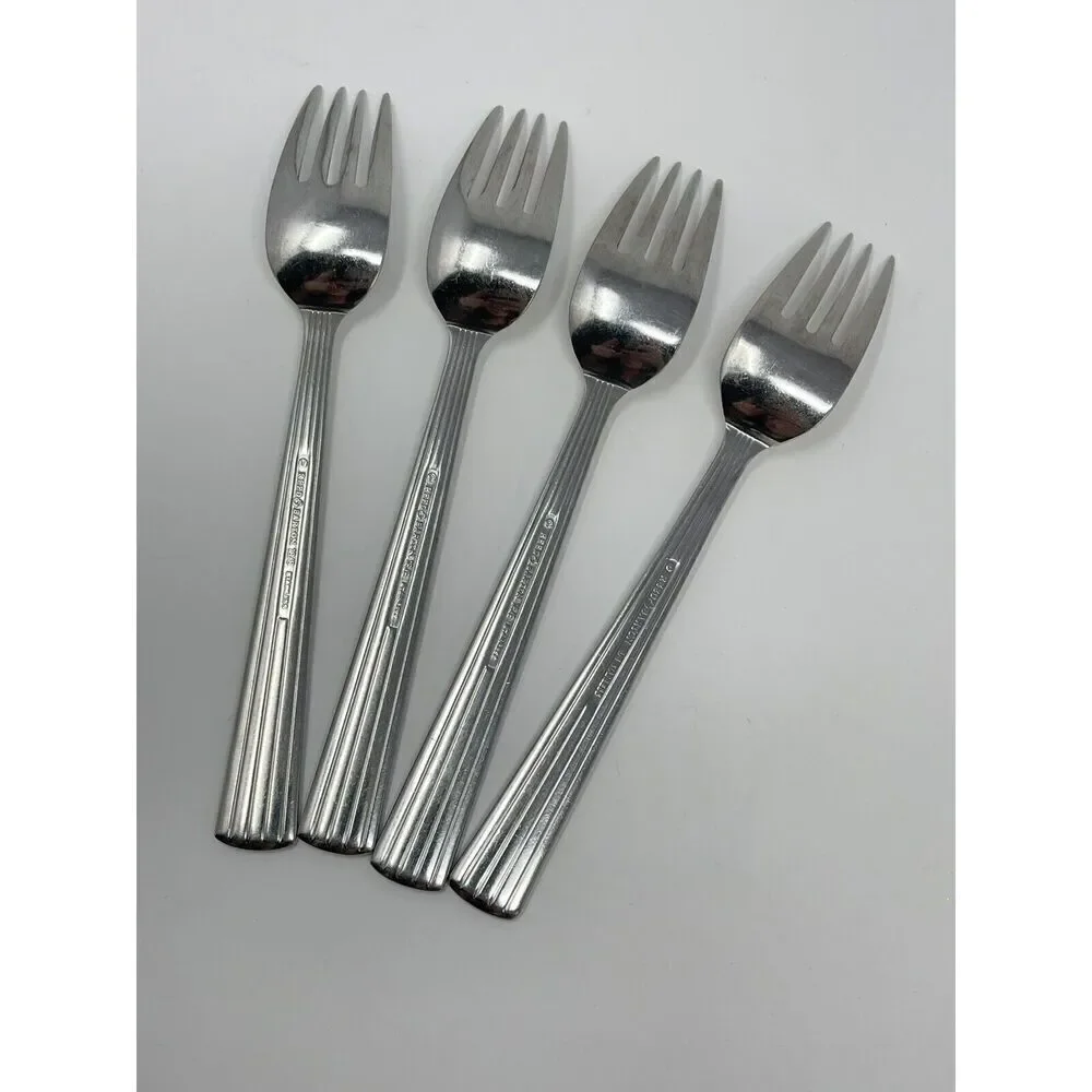 Reed & Barton Berkeley 18/10 Stainless Flatware Salad Fork 7” Set Of 4